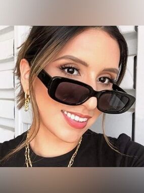 KUGUAOK Retro Rectangle Sunglasses Women and Men Vintage Small Square Sun Glasse